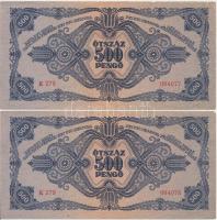 1945. 500P (2x) sorszámkövetők T:II,III