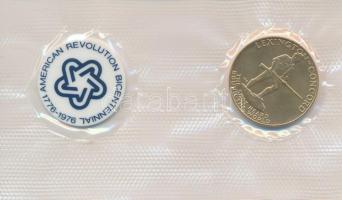 Amerikai Egyesült Államok 1975. "Paul Revere" aranyozott emlékérem érmés bélyeges borítéko...