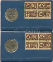 Amerikai Egyesült Államok 1972. Amerikai függetlenségi háború bicentenáriuma - George Washington aranyozott fém emlékérem bélyeges borítékon, elsőnapi bélyegzéssel (2x) T:1  USA 1972. American Revolution Bicentennial - George Washington coin letter with First day of issue stamp (2x) C:UNC