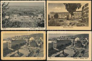 ~110 db MODERN magyar városképes- és motívum képeslap, nagyrészt fekete-fehér néhány színes lappal, vegyes minőség / ~110 modern Hungarian town view and motive postcards, mainly black and white with some color cards, mixed quality