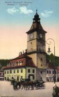 Brassó, Kronstadt, Brasov; Rathaus, Városháza / town hall, carriage