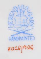 Herendi Apponyi mintás porcelán váza, kézzel festett, restaurált, jelzett, m: 25,5 cm