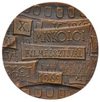 Kiss Kovács Gyula (1922-1984) 1969. "X. Miskolci Filmfesztivál 1969" Br emlékérem (111mm) ...