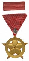 1957. "Vörös Csillag Érdemrend" kései változat, aranyozott, zománcozott bronz kitüntetés m...