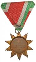 1947. "A Magyar Szabadság Érdemrend bronz fokozata" Br kitüntetés mellszalagon eredeti tok...