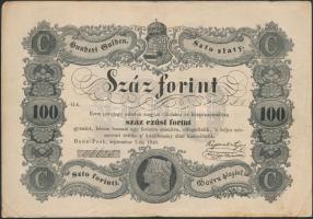 1848. 100Ft "Kossuth bankó" T:III Hungary 1848. 100Ft "Kossuth banknote" C:F Adamo G114