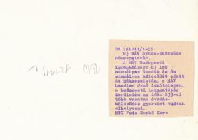 1975 Budapest, Rákospalota, Az új MÁV óvoda és bölcsőde, Benkő Imre riportfotója, feliratozva, 16,5x...