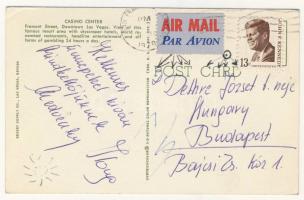 1970 Medveczky Ilona aláírása képeslapon