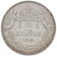 1914KB 2K Ag "Ferenc József" (9,97g) T:2,2- apró ph.
Hungary 1914. 2 Korona Ag "Fran...