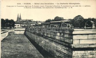Paris, Hotel des Invalides, La Batterie triomphale / Triumphal Battery, from postcard booklet (EK)