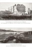 Belgrade, WWI bombing, Devastation in the industrial center, large funnel, battlefield remnants, Ada Ciganlija; Art. Institut Orell Füssli