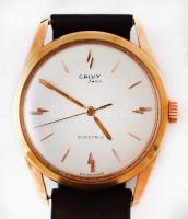 Calvy Electric billegőmotoros karóra, szíjjal, működik, jó állapotban