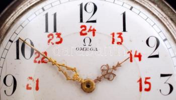 Omega ezüst (Ag.) zsebóra, jelzett, működik, bruttó 86,4 g