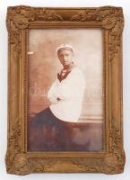 cca 1910 Magyar haditengerész keményhátú fotója / Hungarian navy sailor photo.