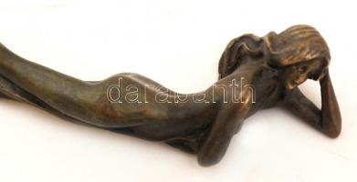 Szecessziós levélbontó, réz, jelzett (Duval), / Art nouveau bronze letter-opener 26 cm