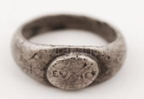 EVNO feliratú antik ezüst gyűrű. / Antique silver ring.
