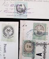 1871 3 db váltó, ollóval vágott okmánybélyegekkel  / 3 bills of exchange with scissor cut document s...