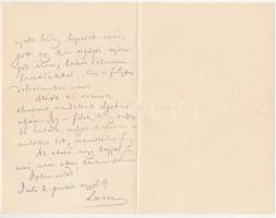 1886 Arany László (1844-1898) saját kezű levele (jún. 30.) sógorának, Szél Kálmán nagyszalontai nagy...