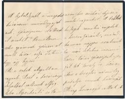 1885 Szél Piroska (1865-1886), Arany János unokájának levele apjának, Szél Kálmán nagyszalontai espe...