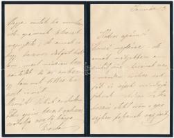 1885 Szél Piroska (1865-1886), Arany János unokájának levele apjának, Szél Kálmán nagyszalontai espe...