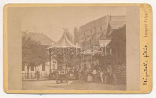 cca 1880 Erdély, Előpatak főkút fotó. Adler brassói fényképész műterméből / Transylvania, Előpatak well. 7x11 cm