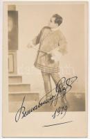 1929 Beniamino Gigli, (1890-1957), olasz énekes és művész fotólapja eredeti aláírással / 1929 Opera singer Beniamino Gigli photo card with signature