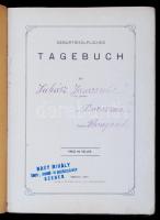 1923-1928 Kiskundorozsma, Geburtshülfliches Tagebuch (Szeged, 1909), német nyelvű születési napló, benne Juhász Jánosné külterületi szülésznő által 1923-tól 1928-ig vezetett magyar nyelvű bejegyzésekkel
