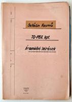 1950 a Sztálin Vasmű (ma: Dunai Vasmű) áramköri leírásai, rajzokkal, mappába fűzve