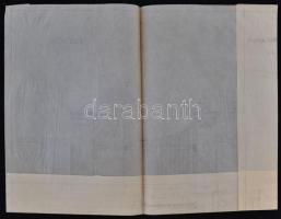 cca 1930-1960 Weiss Manfréd Művek 3 db különféle tervrajz, igazgatói lakás, stb., kissé megviselt ál...