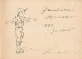 1933 Gödöllő, Jamboree Souvenir. Márton Lajos grafikáit tartalmazó 40 lapos füzet / 1933  Gödöllő, J...