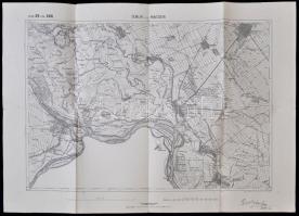 1883 Zimony és Pancsova térképe / 1883 Map of Pancova and Semlin 63x48 cm