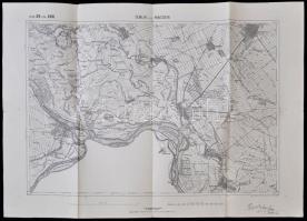 1883 Zimony és Pancsova térképe / 1883 Map of Pancova and Semlin 63x48 cm