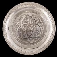 Ezüst tálka arab mintával,  Ag., nettó:30gr., jelzett, d:8,5cm /Silver Bowl with Arabic design, Ag, ...