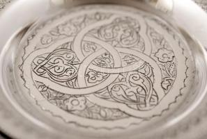 Ezüst tálka arab mintával,  Ag., nettó:30gr., jelzett, d:8,5cm /Silver Bowl with Arabic design, Ag, ...