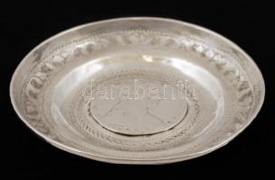 Mária Terézia talléros (utánvert) ezüst kalapált tálka ,  Ag., nettó:63gr., jelzés nélkül, d:10cm /Maria Theresa thalers hammered silver bowl, Ag, net.. 63gr, without hallmark, d: 10cm