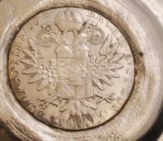 Mária Terézia talléros (utánvert) ezüst kalapált tálka ,  Ag., nettó:63gr., jelzés nélkül, d:10cm /M...