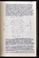 1944 Astrologiai Synthesys géppel írt, sorszámozott, a szerző által aláírt kézirat, kézi rajzokkal. ...