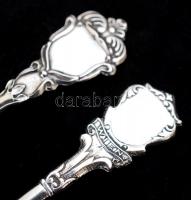Ezüst címerpajzsos kiskanalak,  Ag., nettó:20gr., jelzett, 2db, cca 10cm /Silver spoons crest, Ag, n...