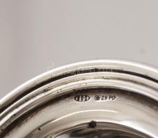 Ezüst, lábas kínáló,  Ag., nettó:60gr., jelzett, kis hibával, cca 4x10cm/ Silver Bowl, Ag., net.., 6...