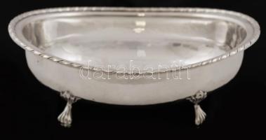 Ezüst, lábas kínáló,  Ag., nettó:68gr., jelzett, 4x13cm/ Silver Bowl, Ag., net.., 68gr, marked,  4x13cm