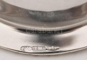 Ezüst, lábas kínáló,  Ag., nettó:68gr., jelzett, 4x13cm/ Silver Bowl, Ag., net.., 68gr, marked,  4x1...