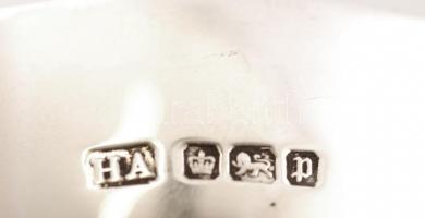 Ezüst fagylaltos kehely,  Scheffild (1901-07), 3db ebből egy kakas díszítéssel,  Ag., nettó összsúly...