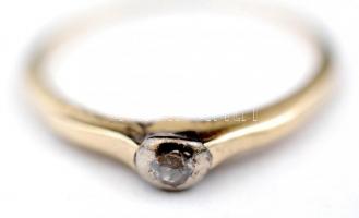 Arany gyűrű kővel, Au., 14K, bruttó: 1,4gr., jelzés nélkül,  méret: 54 / Gold ring with stones, Au 1...