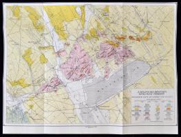 cca 1920 Velenczei hegység geológiai térképe, 1:40 000, jó állapotban, 48x62cm