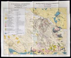 cca 1910 A Tatabányai Szénmedence bányaföldtani térképe, Rozlozsnyik Pál, 1:12,500,  jó állapotban, ...