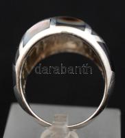 Ezüst gyűrű kővel, Ag., bruttó: 10,6gr., jelzett, méret:58 /  Silver ring with stone, Ag, gross: 10,6gr, marked, size: 58