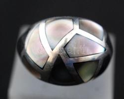 Ezüst gyűrű kővel, Ag., bruttó: 10,6gr., jelzett, méret:58 /  Silver ring with stone, Ag, gross: 10,...