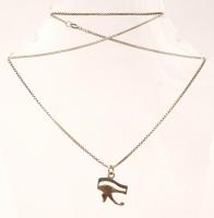 Ezüst nyaklánc medállal, Ag., nettó: 7,7gr., jelzett, 48cm / Silver necklace with pendant, Ag, net. 7,7gr, marked, 48cm