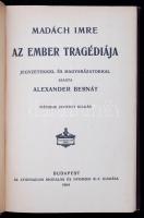 Madách Imre: Az ember tragédiája. Jegyzetekkel és magyarázatokkal kiadta Alexander Bernát. Második, javított kiadás. Bp., 1909. Athenaeum. 254 p. Kiadói, enyhén kopottas egészvászon-kötésben.