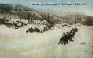 Máramarossziget, Sighetu Marmatiei; Rodli sport a Kőhát alatt / winter sport, sled